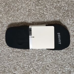 NIKE Everyday Plus Cushioned Dri-Fit Black/White No Show Footie Socks